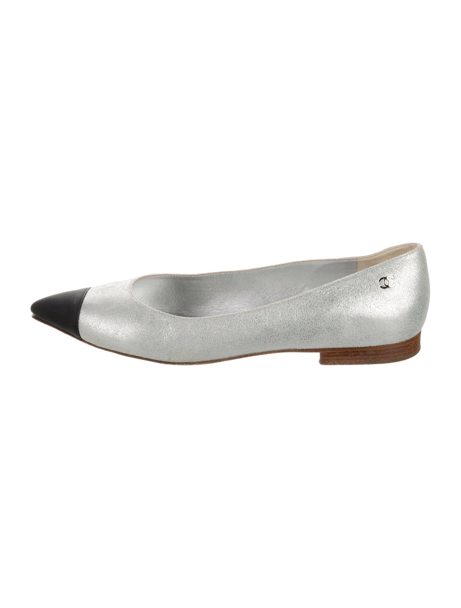 Chanel 2014 Interlocking CC Logo Ballet Flats